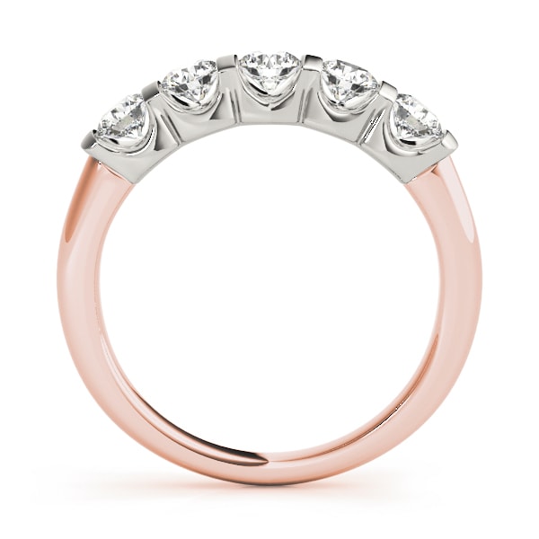 18K Rose Gold 1 ct tw Diamond Wedding Ring