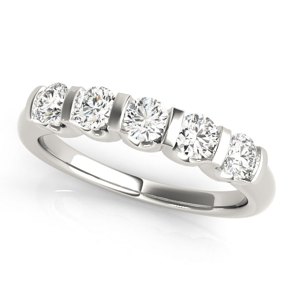 Multi-Diamond 14K Gold Wedding Ring