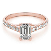 14K Rose Gold 1/2 ct tw Trellis Diamond Engagement Ring