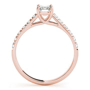 18K Rose Gold 1/2 ct tw Trellis Diamond Engagement Ring