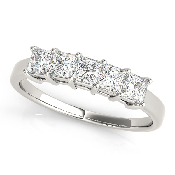 Princess Diamond Multi-Stone Wedding Band