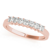14K Rose Gold Square Diamond Wedding Ring