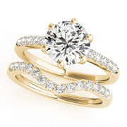 18K Yellow Gold 1 1/6 ct tw Single Row Diamond Engagement Ring