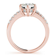 14K Rose Gold 1 1/6 ct tw Single Row Diamond Engagement Ring