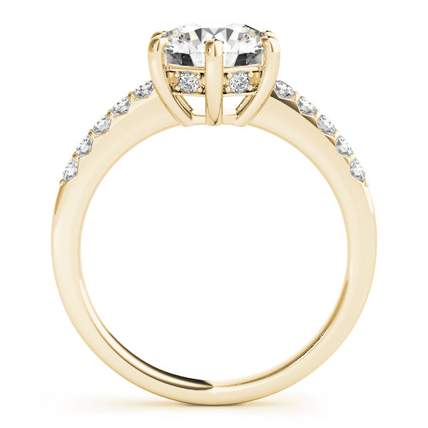 14K Yellow Gold 1 1/6 ct tw Single Row Diamond Engagement Ring