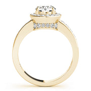 14K Yellow Gold 1 3/8 ct tw Halo Diamond Engagement Ring