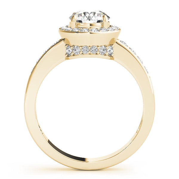 14K Yellow Gold 1 3/8 ct tw Halo Diamond Engagement Ring