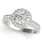 Premium Round Diamond Halo Engagement Ring