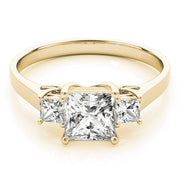 14K Yellow Gold 1 ct tw Three Stone Diamond Engagement Ring