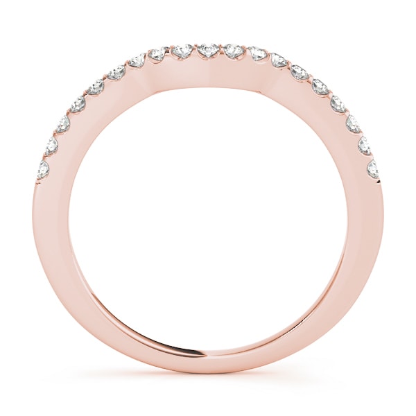 14K Rose Gold 1/5 ct tw Diamond Wedding Ring