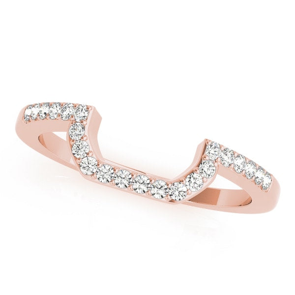 18K Rose Gold 1/5 ct tw Diamond Wedding Ring