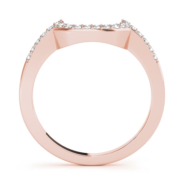 18K Rose Gold 1/6 ct tw Diamond Wedding Ring
