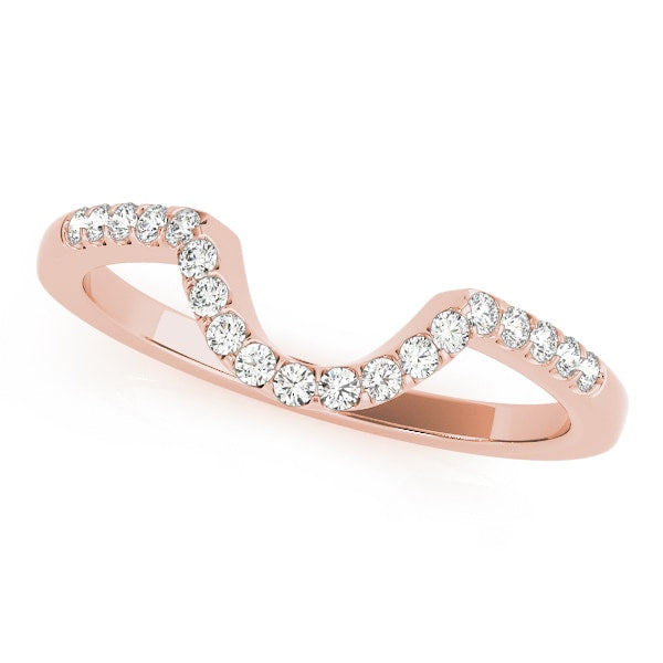 18K Rose Gold 1/6 ct tw Diamond Wedding Ring