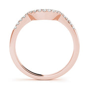 14K Rose Gold 1/6 ct tw Diamond Wedding Ring