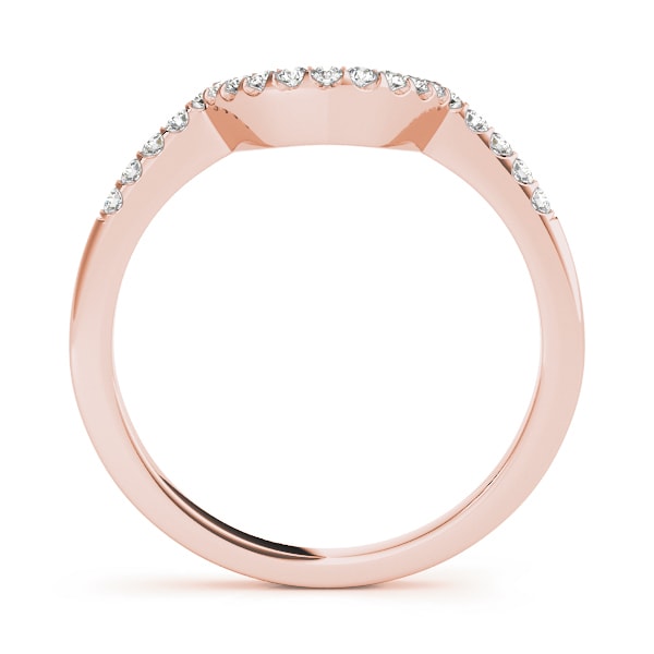 14K Rose Gold 1/6 ct tw Diamond Wedding Ring