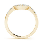 18K Yellow Gold 1/6 ct Diamond Wedding Band