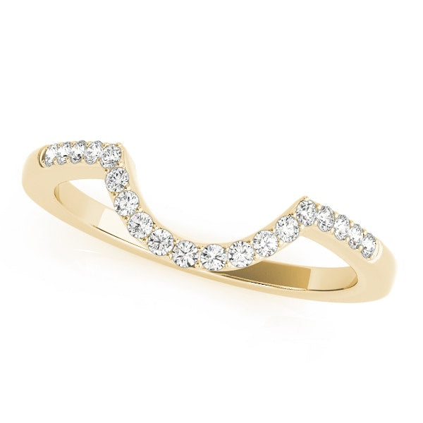 18K Yellow Gold 1/8 ct tw Diamond Wedding Ring