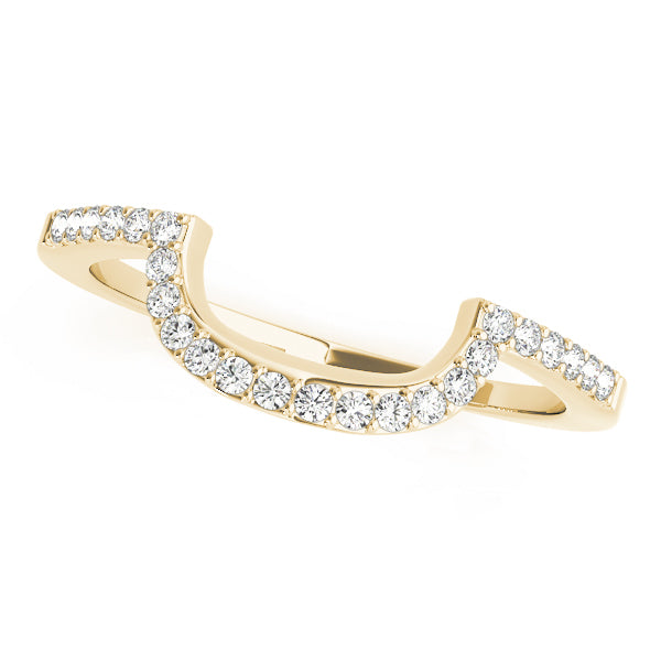 14K Yellow Gold 1/6 ct Diamond Wedding Band