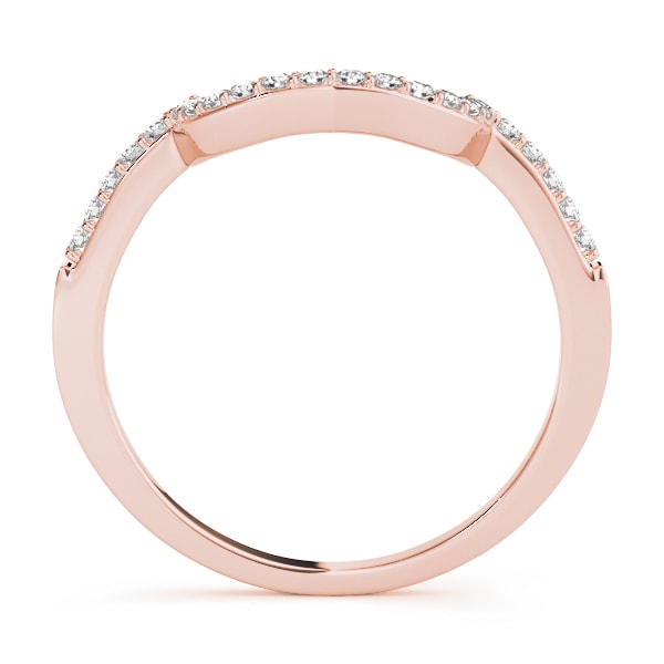 18K Rose Gold 1/6 ct tw Diamond Wedding Ring