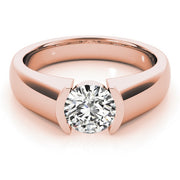 18K Rose Gold 1 ct tw Solitaire Diamond Engagement Ring