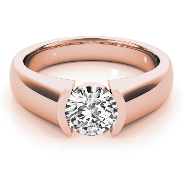 18K Rose Gold 1 ct tw Solitaire Diamond Engagement Ring
