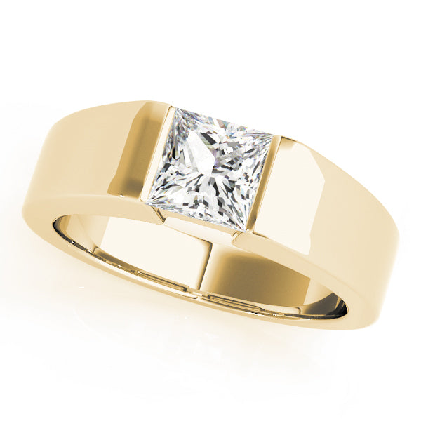 14K Yellow Gold Diamond Solitaire Engagement Ring