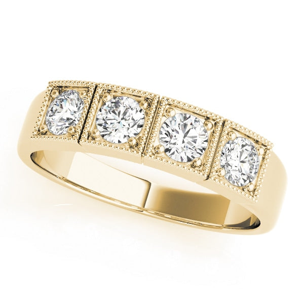 18K Yellow Gold 1/3 ct tw Three Stone Diamond Engagement Ring