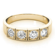 18K Yellow Gold 1/3 ct tw Three Stone Diamond Engagement Ring