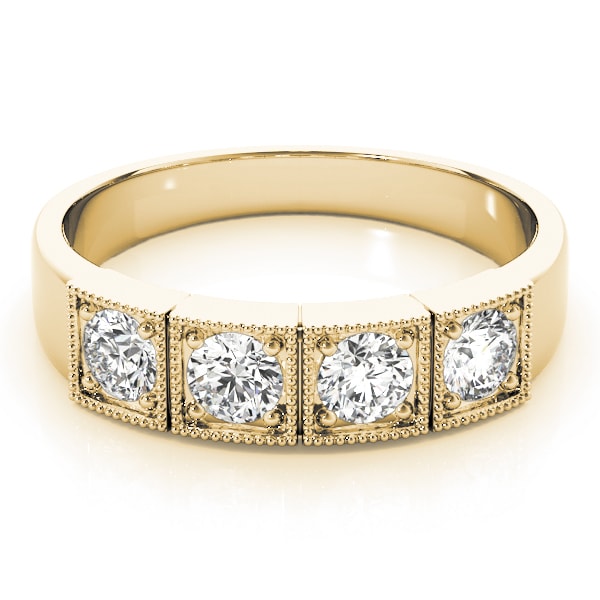 18K Yellow Gold 1/3 ct tw Three Stone Diamond Engagement Ring