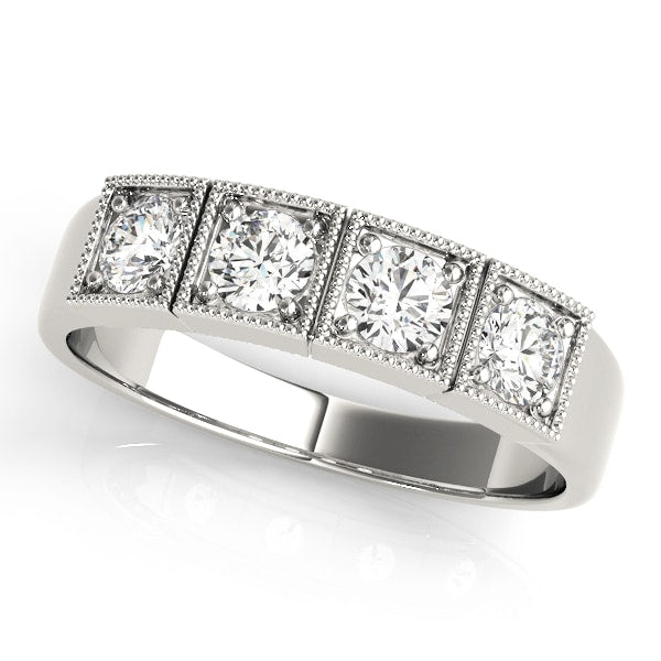 Platinum 1/3 ct tw Three Stone Diamond Engagement Ring