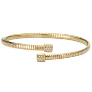Italian Gold Plated Bypass Bangle – Nasr Jewelers