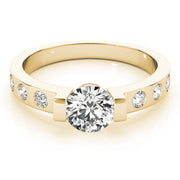 18K Yellow Gold 1 ct tw Single Row Diamond Engagement Ring