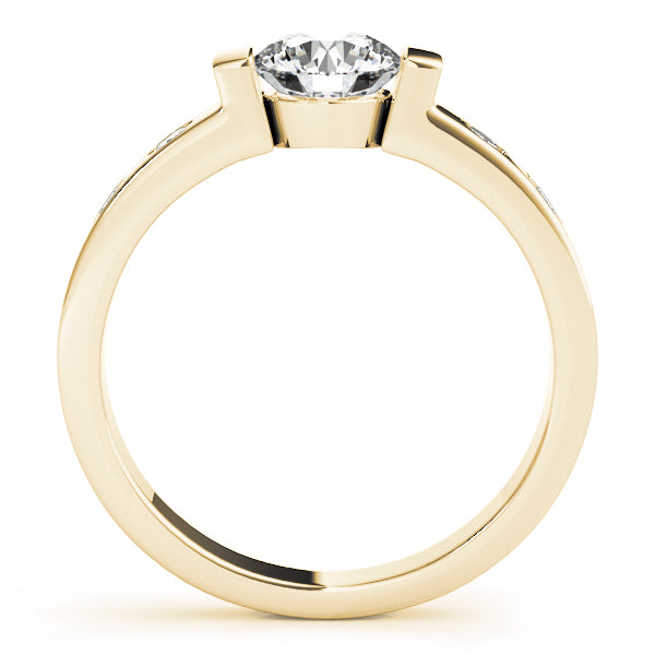 18K Yellow Gold 1 ct tw Single Row Diamond Engagement Ring
