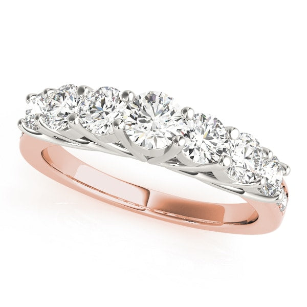 18K Rose Gold 1 1/3 ct tw Diamond Wedding Ring