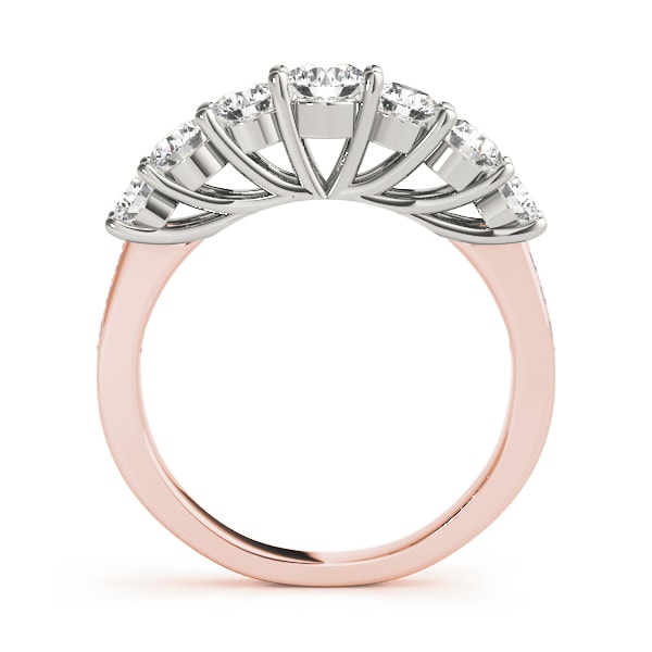 14K Rose Gold 1 1/3 ct tw Diamond Wedding Ring
