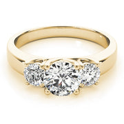 18K Yellow Gold 1 ct tw Three Stone Diamond Engagement Ring