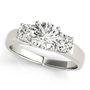 18K White Gold 1 ct tw Three Stone Diamond Engagement Ring
