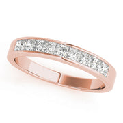 18K Rose Gold Square Diamond Wedding Ring