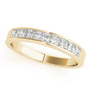 18K Yellow Gold Square Diamond Wedding Ring