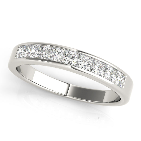Princess Cut Multi-Diamond Wedding Ring