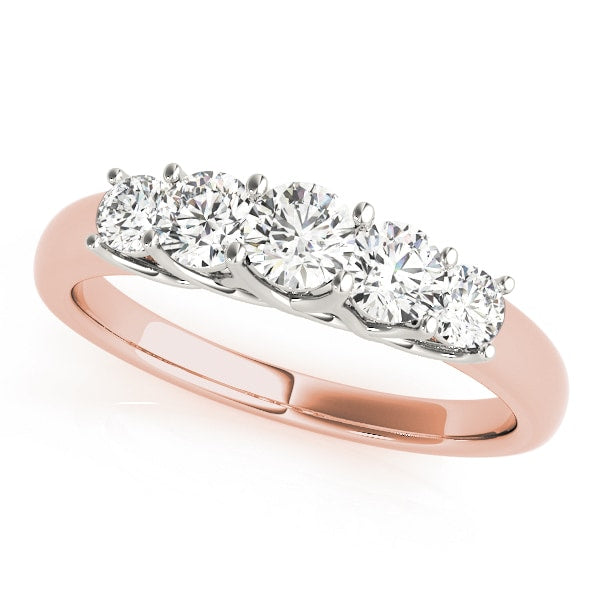 14K Rose Gold 1 ct tw Diamond Wedding Ring
