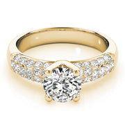 18K Yellow Gold 1 1/2 ct tw Pave Diamond Engagement Ring