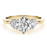 18K Yellow Gold 1/2 ct tw Three Stone Diamond Engagement Ring