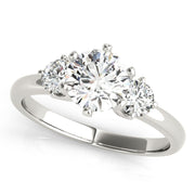 Platinum 1/2 ct tw Three Stone Diamond Engagement Ring