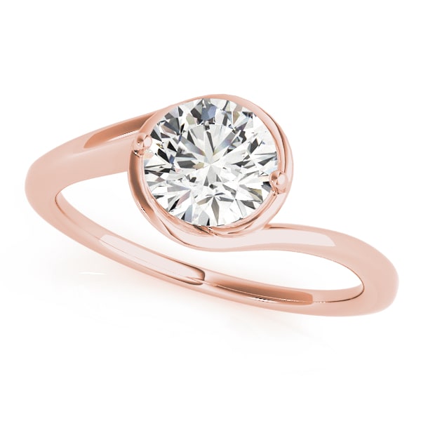 18K Rose Gold 1 ct tw Solitaire Diamond Engagement Ring