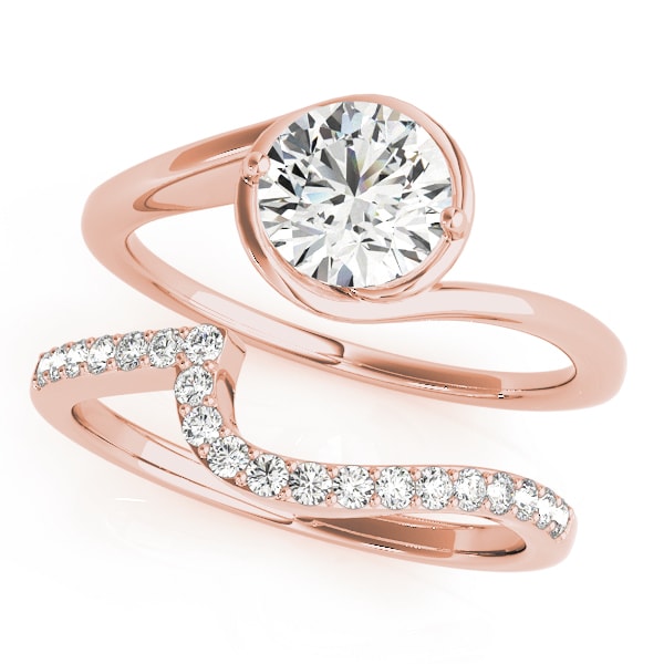 14K Rose Gold 1 ct tw Solitaire Diamond Engagement Ring