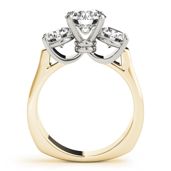 14K Yellow Gold 1 ct tw Three Stone Diamond Engagement Ring
