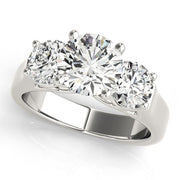 Platinum 1 ct tw Three Stone Diamond Engagement Ring
