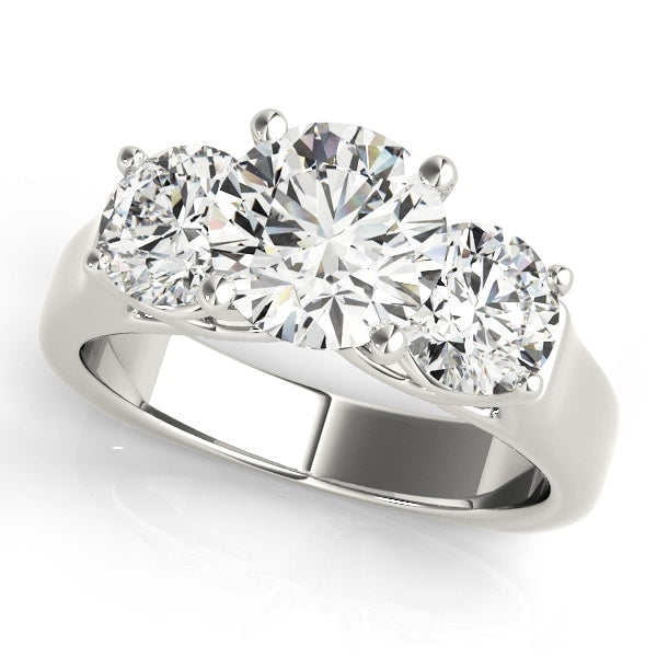 Platinum 1 ct tw Three Stone Diamond Engagement Ring