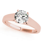 18K Rose Gold 1ct Diamond Engagement Solitaire Ring
